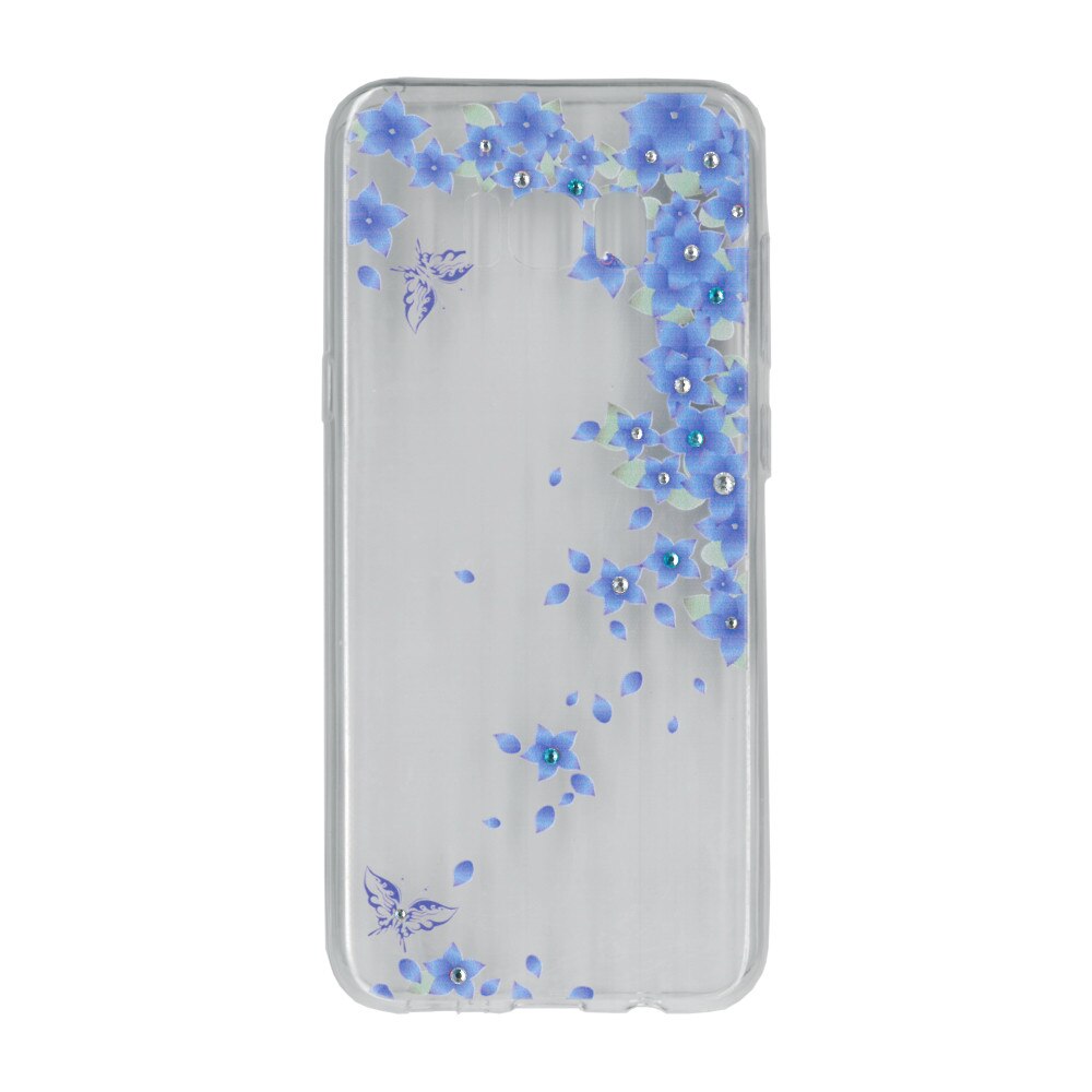 Husa silicon motiv floral si cristal, pentru Samsung Galaxy S8 plus - Eurocell M3