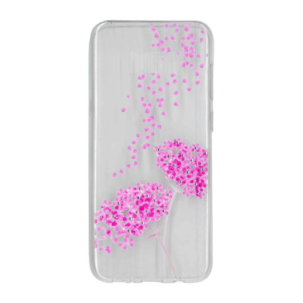 Husa silicon motiv floral si cristal, pentru Samsung Galaxy S8 plus - Eurocell M4