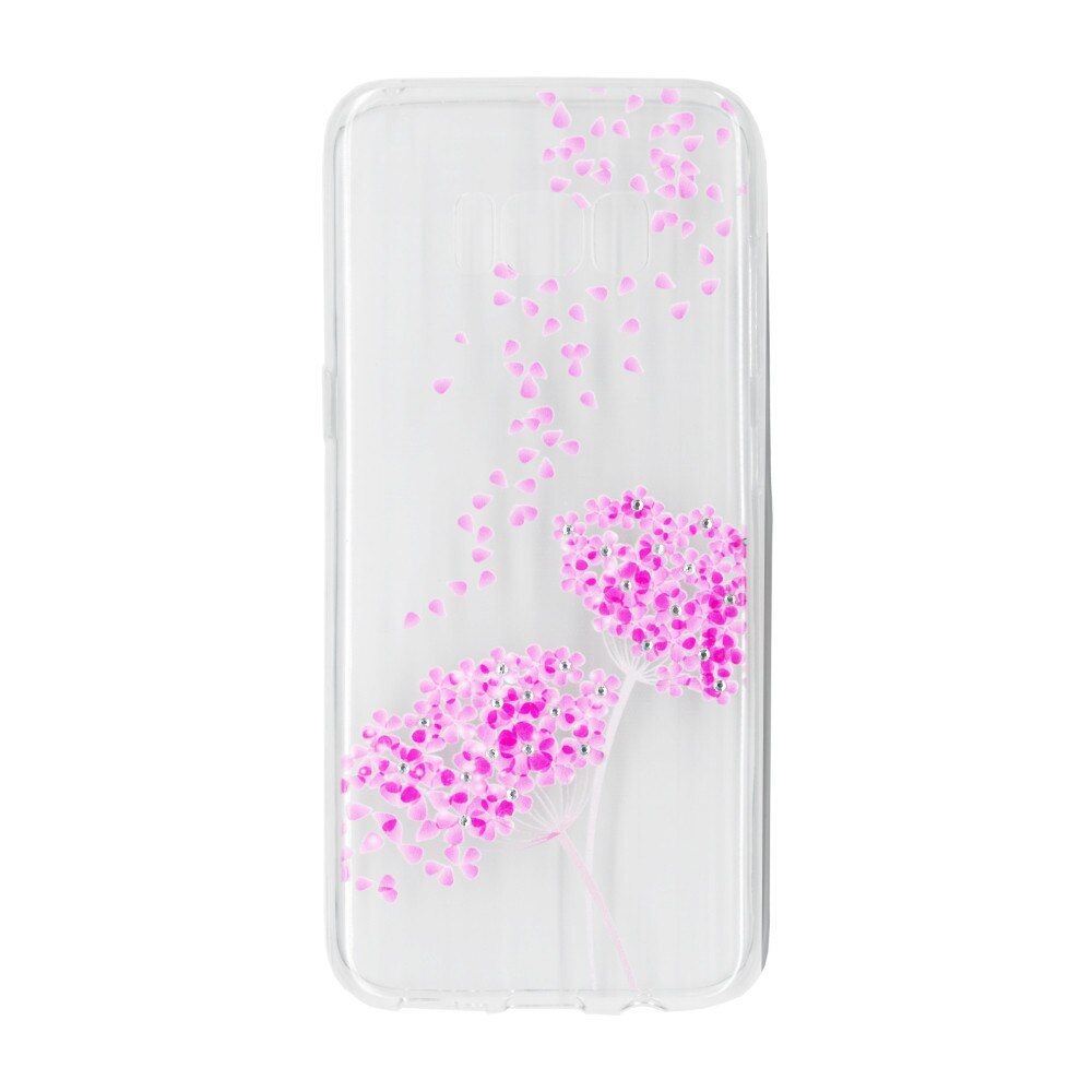 Husa silicon motiv floral si cristal, pentru Samsung Galaxy S8 - Eurocell M4
