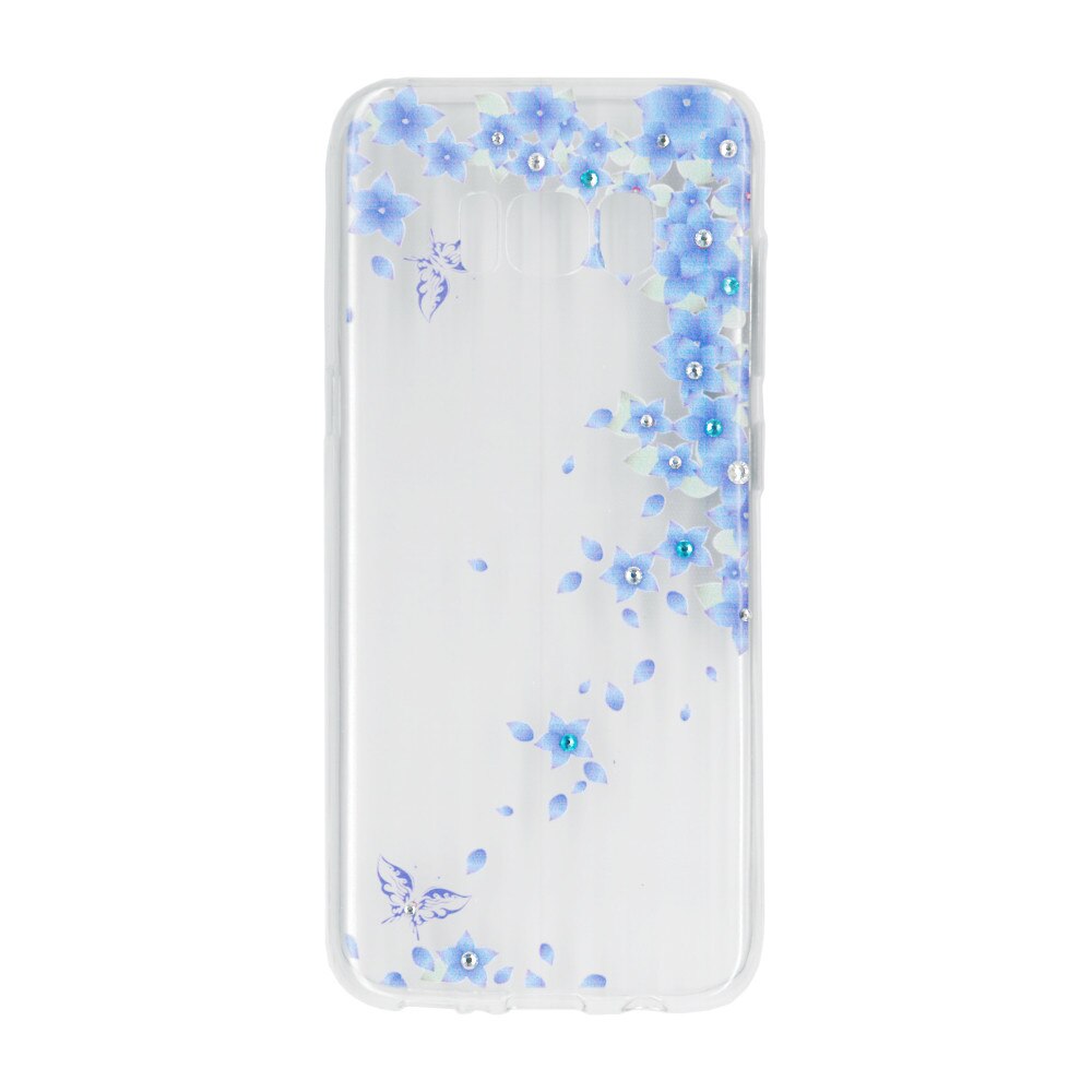 Husa silicon motiv floral si cristal, pentru Samsung Galaxy S8 - Eurocell M3