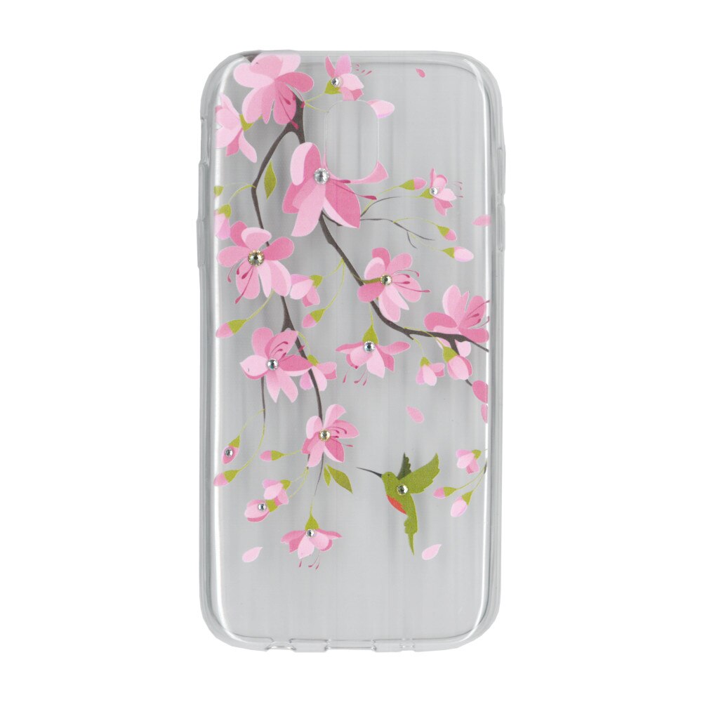 Husa silicon motiv floral si cristal, pentru Samsung Galaxy J5 (2017) - Eurocell M2