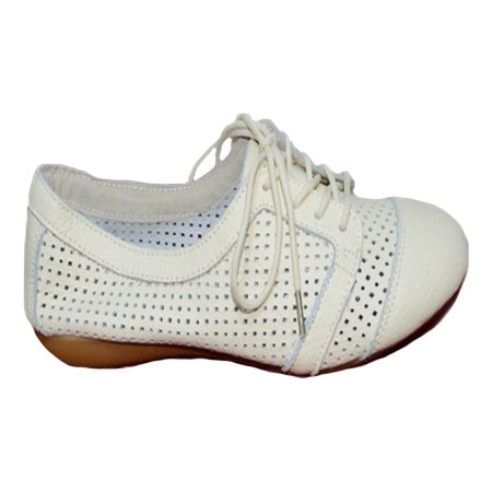 Balerin cu siret, talpa joasa si usoara, D&J Exclusive, Bej