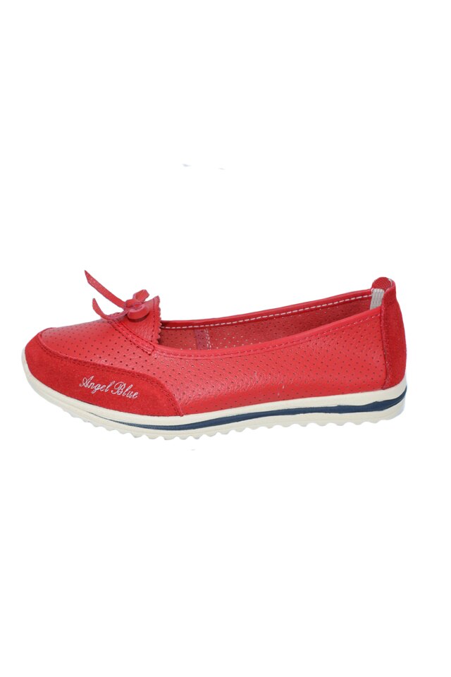 Balerin casual,piele naturala,D&J Exclusive, Rosu
