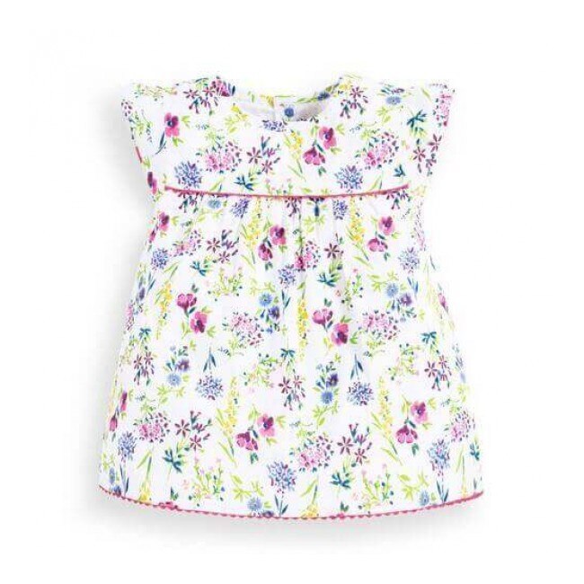 Tricou Pretty Floral White Jojo Maman Bebe