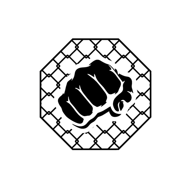 Sticker decorativ perete MMA CAGE 40X40 CM
