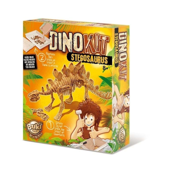 Образователна игра Buki France Paleontology, Dino Kit Stegosaurus, +8 години, MGC