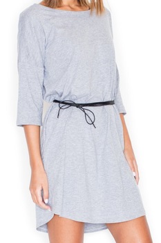 Rochie de zi model 50903 Katrus , Gri, S Rochie de zi model 50903 Katrus , Gri, S