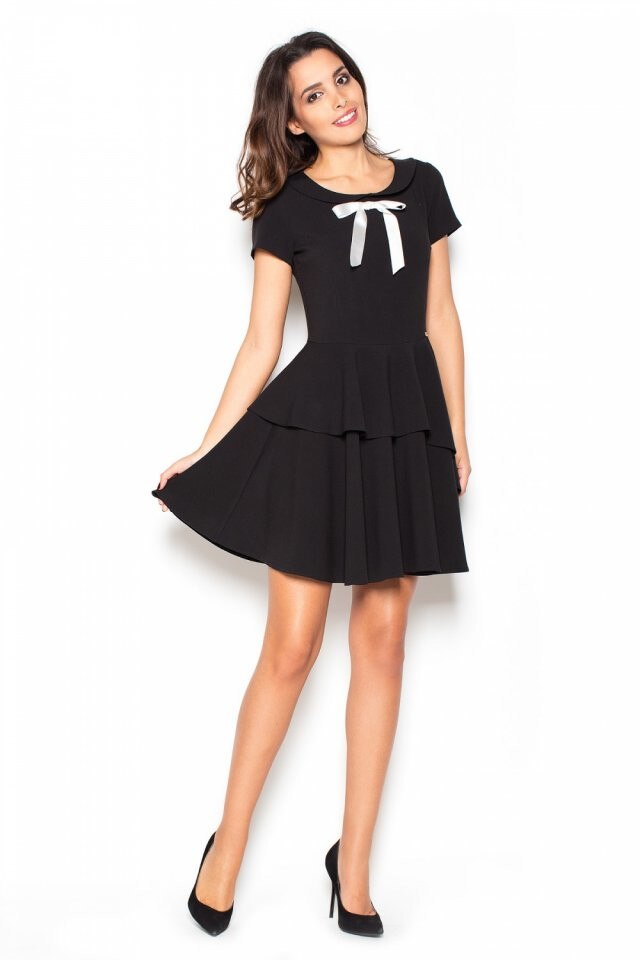 Rochie de zi model 60168 Katrus , Negru, L