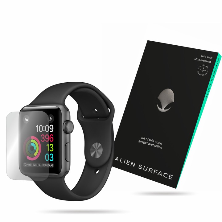 Alien Surface fólia, Apple Watch 1, 42 mm, képernyővédő 1+2 Grid