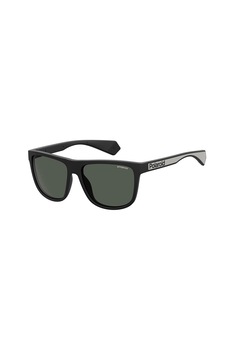 Polaroid, Ochelari de soare wayfarer cu lentile ultrapolarizate, Negru/Gri, 57-16-140 Standard Polaroid, Ochelari de soare wayfarer cu lentile ultrapolarizate, Negru/Gri, 57-16-140 Standard