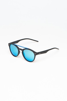 Polaroid, Ochelari de soare pantos cu lentile polarizate, Negru/Albastru, 50-22-145 Standard Polaroid, Ochelari de soare pantos cu lentile polarizate, Negru/Albastru, 50-22-145 Standard