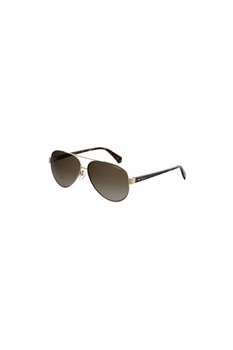 Polaroid, Ochelari de soare aviator cu lentile ultrapolarizate, Auriu/Negru, 61-11-140 Standard Polaroid, Ochelari de soare aviator cu lentile ultrapolarizate, Auriu/Negru, 61-11-140 Standard