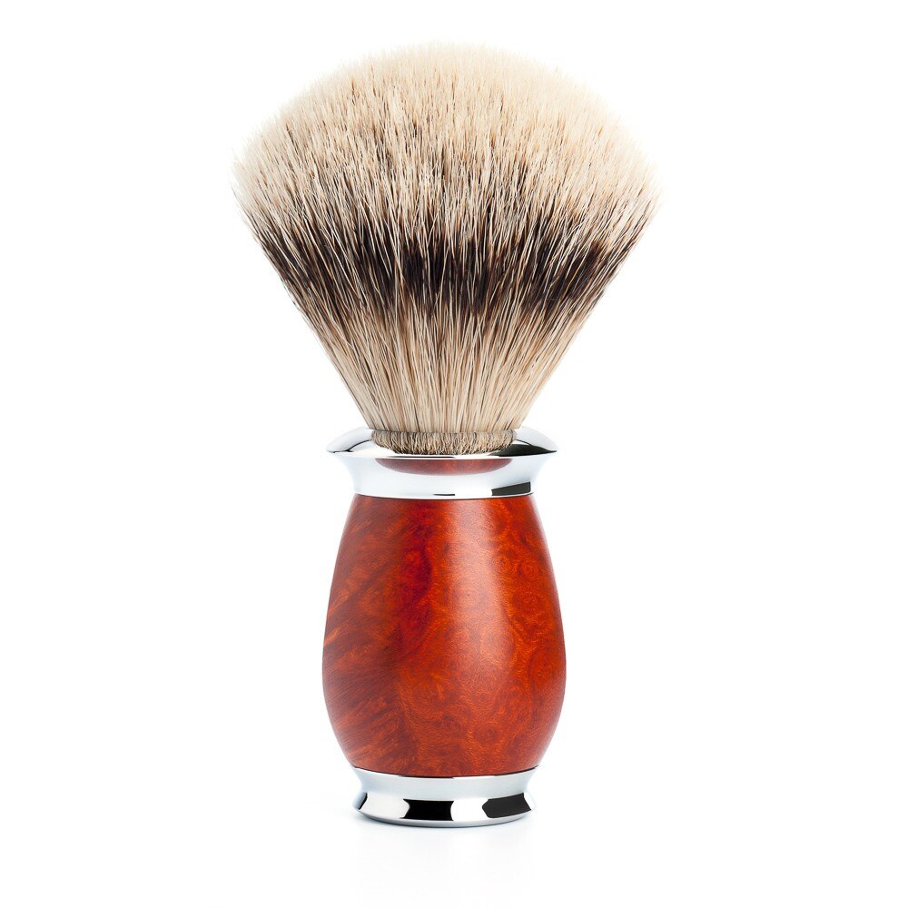 Pamatuf Silvertip Badger,cu par de bursuc, maner lemn de briar 91H59