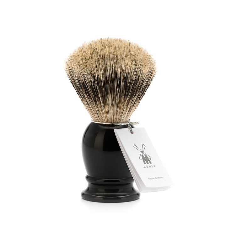 Pamatuf Silvertip Badger,cu par de bursuc, maner rasina 91K256