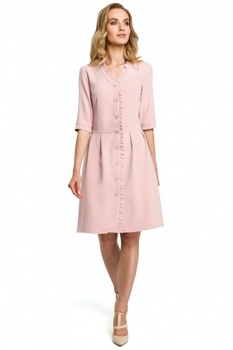 Rochie de zi model 120841 Moe , Roz, L Rochie de zi model 120841 Moe , Roz, L