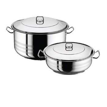 Oala cu capac otel inoxidabil inductie HASCEVHER GASTRO 30 litri fund 3 straturi + cratita 13.5 litri Oala cu capac otel inoxidabil inductie HASCEVHER GASTRO 30 litri fund 3 straturi + cratita 13.5 litri