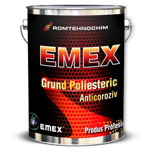 Grund Poliesteric Antirugina “Emex”, Galben, Bidon 4 Kg, Intaritor inclus