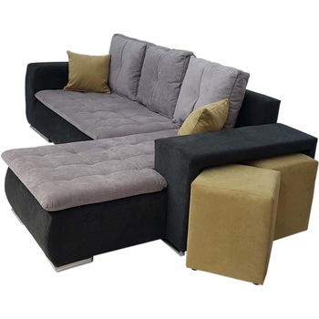 Coltar extensibil Galaxy, lada depozitare, 250x160x88 cm gri/galben Coltar extensibil Galaxy, lada depozitare, 250x160x88 cm gri/galben