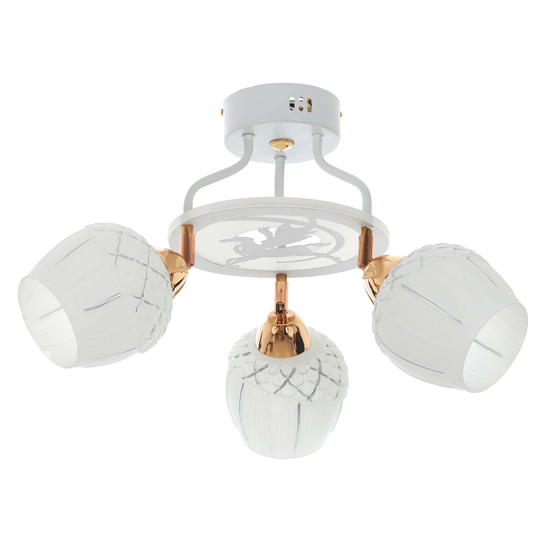 Lustra EL 1758/3 CH, Alb, 2x40w