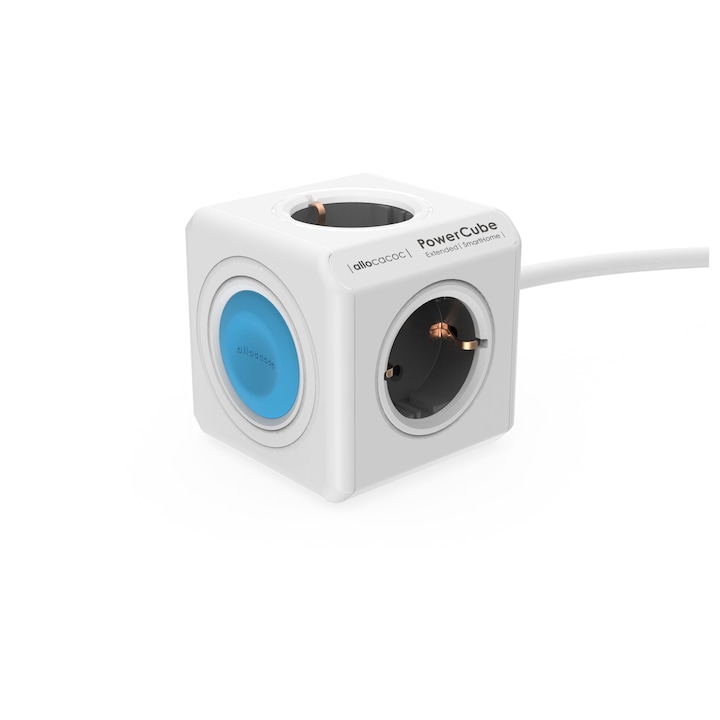 Удължител за смарт контакт 1.5 m PowerCube Extended SmartHome, управление през iOS / Android приложение, съвместимост с Alexa / GoogleAssistant / TmallGenius