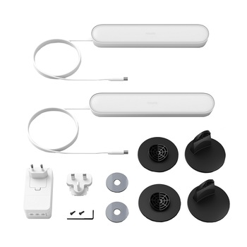 Pachet 2 lampi LED integrat Philips HUE Play, 530 lm, A+, ambianta alba si color, 25.3 cm, Alb Pachet 2 lampi LED integrat Philips HUE Play, 530 lm, A+, ambianta alba si color, 25.3 cm, Alb