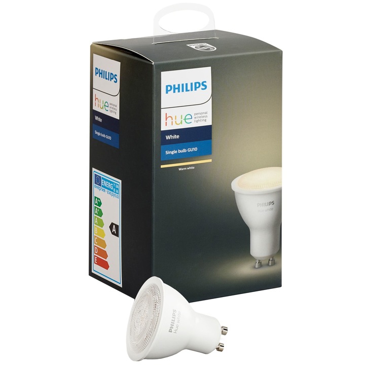 Philips HUE LED izzó, GU10, 5.5W, 300 lm, Meleg fehér fény