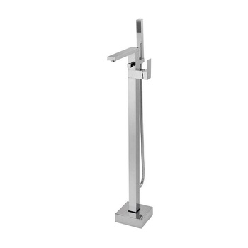 Baterie cada cu montaj pe podea, free standing, crom, set de dus inclus, model dreptunghiular Baterie cada cu montaj pe podea, free standing, crom, set de dus inclus, model dreptunghiular