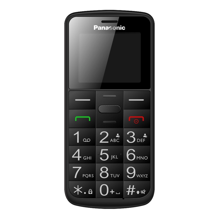 Panasonic KX-TU110EXB Mobiltelefon, Kártyafüggetlen, Dual SIM, Fekete