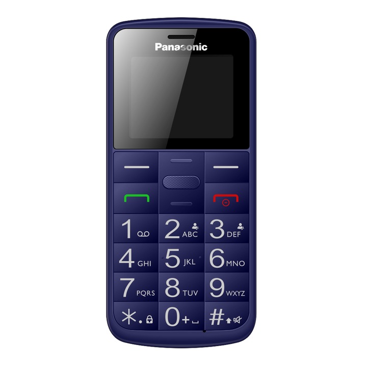Panasonic KX-TU110EXB Mobiltelefon, Kártyafüggetlen, Dual SIM, Kék
