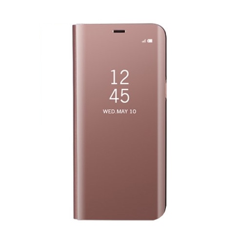Husa Flip Cu Stand Samsung Galaxy S8 Plus G955 Tip Oglinda Roz Aurie