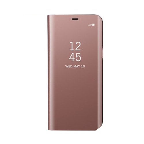 Husa Flip Cu Stand Samsung Galaxy S8 G950 Tip Oglinda Roz Aurie