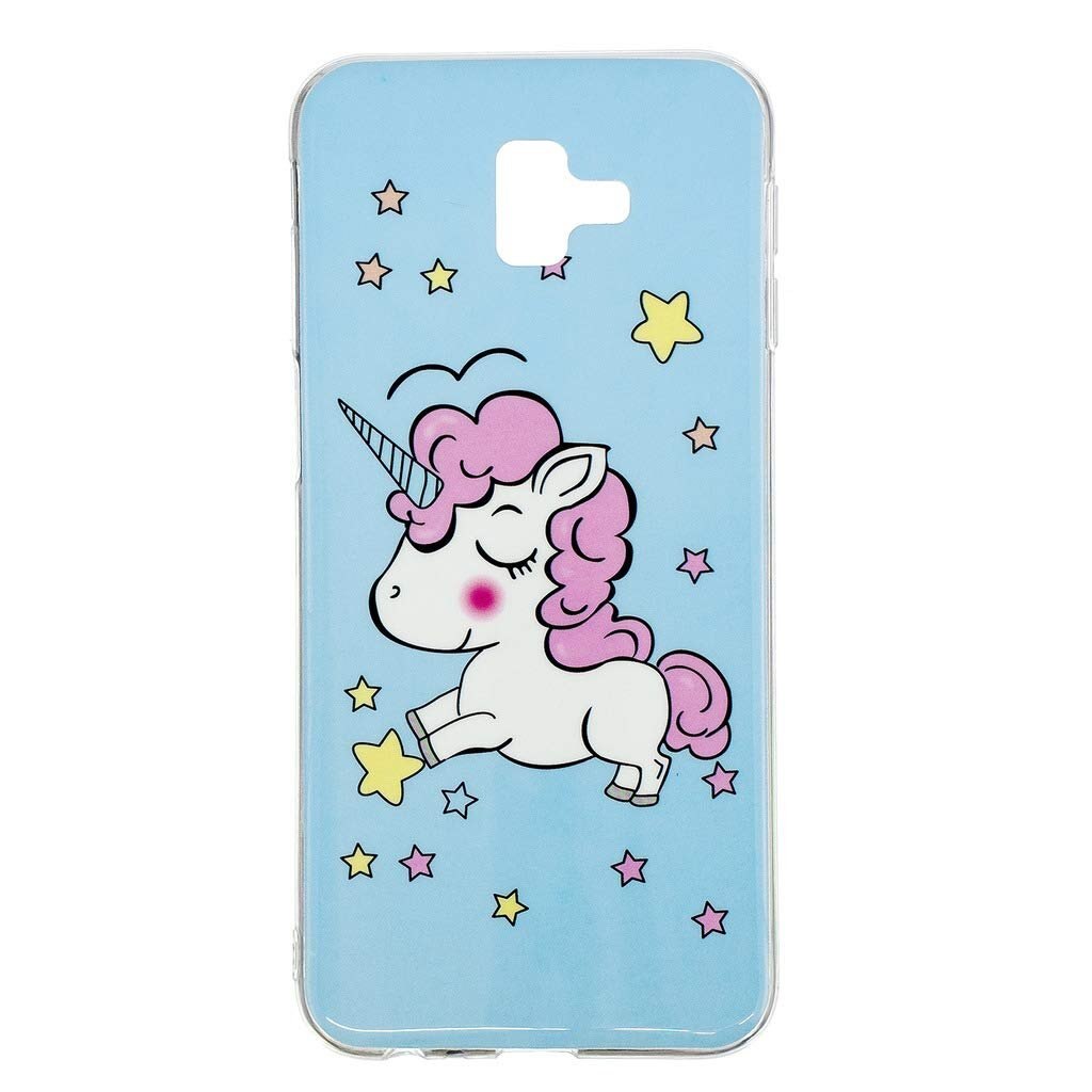 Carcasa Husa Samsung Galaxy J6 Plus Model Baby Unicorn, Fosforescent, Antisoc + Folie sticla securizata Samsung Galaxy J6 Plus Tempered Glass Viceversa