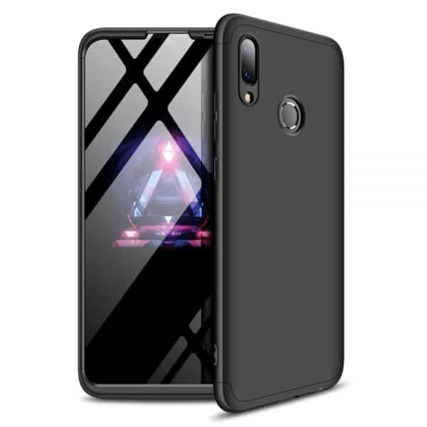 Husa Huawei P Smart (2019) - protectie 360 grade, 3 in 1, Plastic, Neagra