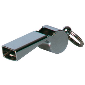 Fluier din metal cromat, cu bila, fara snur, argintiu Fluier din metal cromat, cu bila, fara snur, argintiu