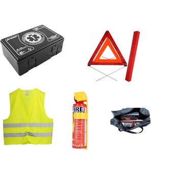 Kit siguranta auto IDL© omologat R.A.R cu valabilitate 5 ani, 1x Stingator Tip Spray 1000ml , 1x Trusa Medicala Valabilitate 5 ani , 1x Triunghi Reflectorizant alaturi de Geanta pentru depozitare Kit siguranta auto IDL© omologat R.A.R cu valabilitate 5 ani, 1x Stingator Tip Spray 1000ml , 1x Trusa Medicala Valabilitate 5 ani , 1x Triunghi Reflectorizant alaturi de Geanta pentru depozitare