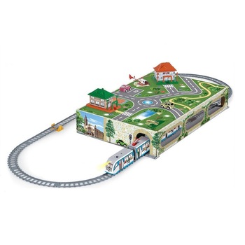 Trenulet electric de jucarie pentru copii, Tramvai Metropolitan PEQUETREN 107 Multicolor Trenulet electric de jucarie pentru copii, Tramvai Metropolitan PEQUETREN 107 Multicolor