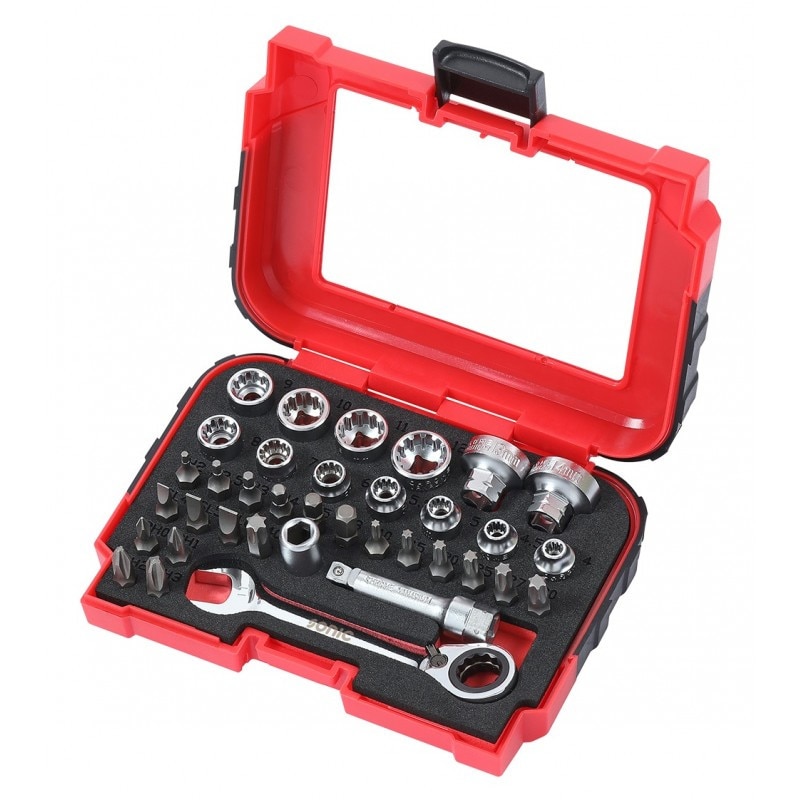 Trusa 1/4 biti si tubulare, 36 piese - SONIC 75214