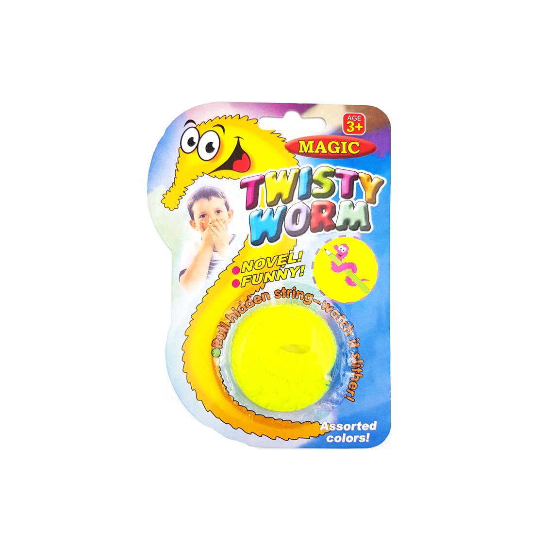 Jucarie twisty worm galben