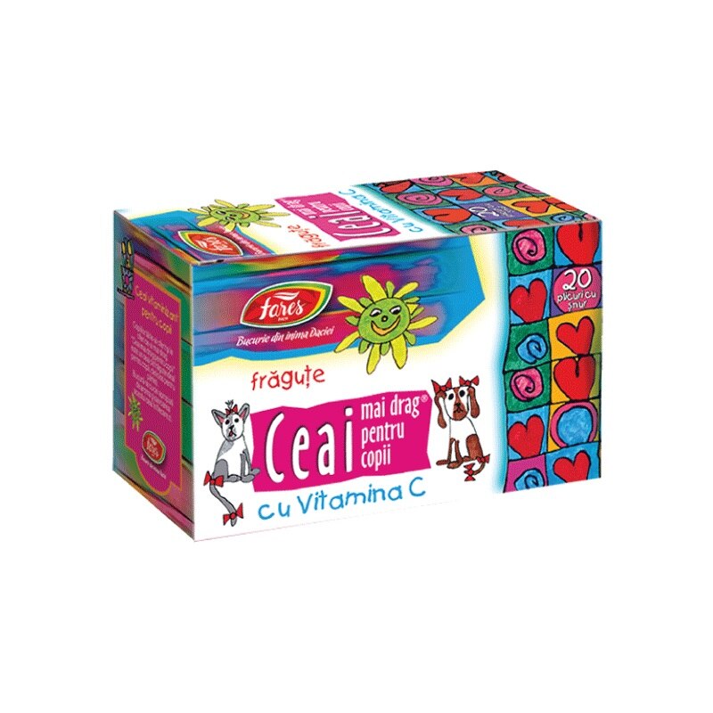 Ceai mai Drag pentru Copii Fragute cu Vitamina C 20 plicuri Fares