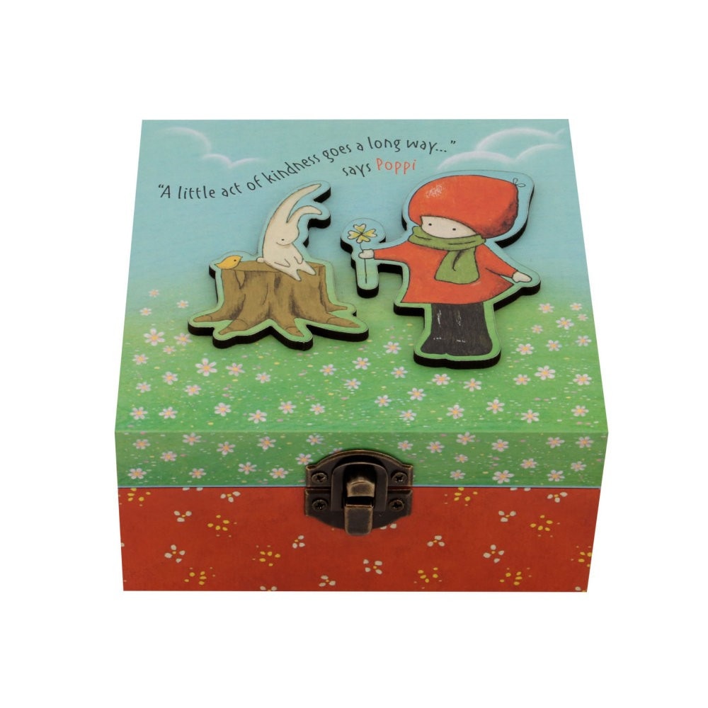 Caseta bijuterii Poppi Loves - Don't Worry, 12x6x12 cm