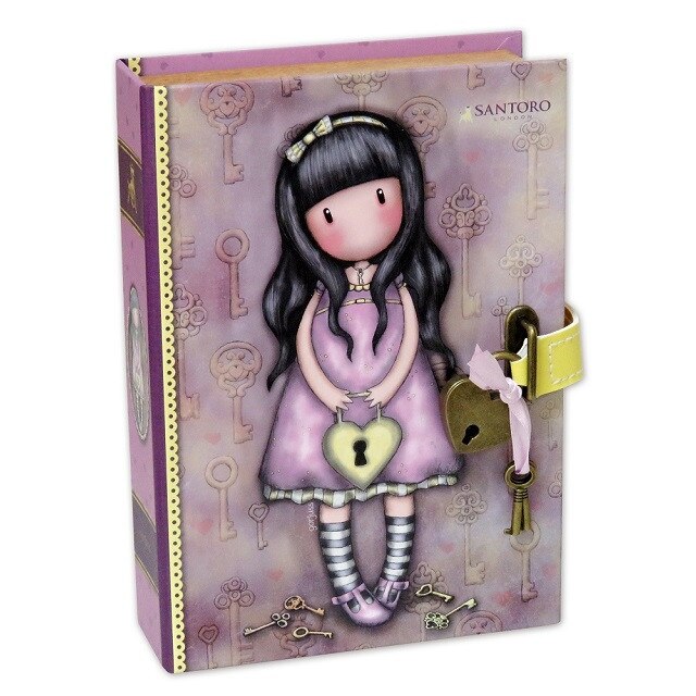 Caseta bijuterii cu lacatel Gorjuss - The Secret, 14x5x20 cm