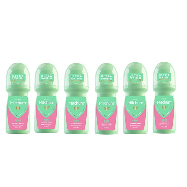 Pachet Mitchum Women 6XDeodorant roll-on Powder Fresh 100 ml