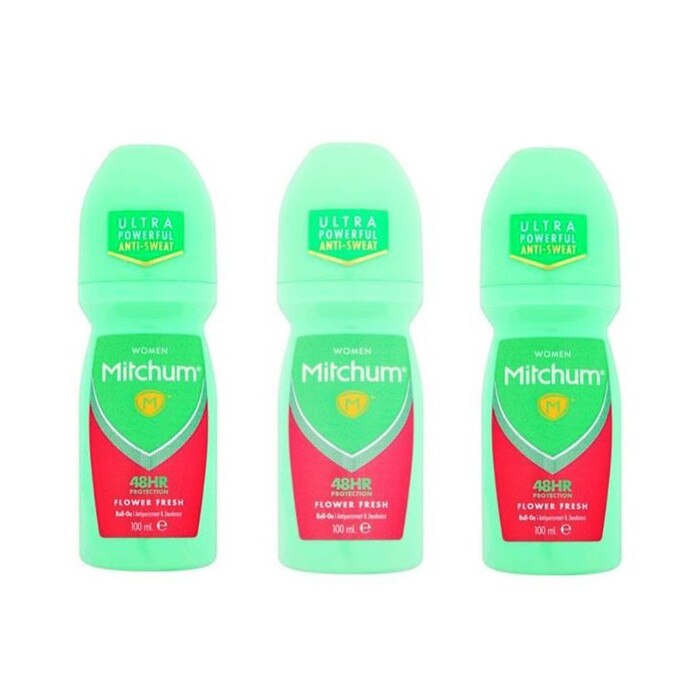 Pachet 3XDeodorant roll-on Mitchum Women Flower Fresh 100 ml