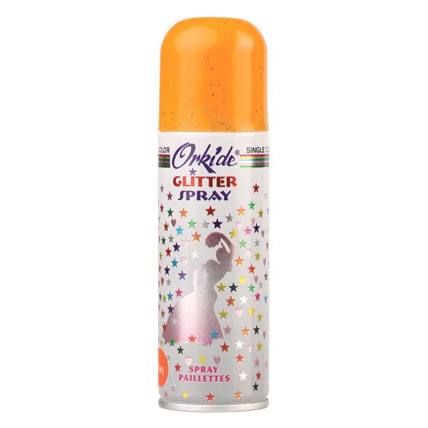 Spray Stralucitor PORTOCALIU Pentru Par Si Corp Orkide Glitter Spray, 90 ml