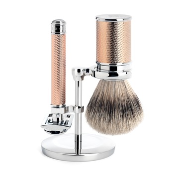 Set cu aparat de ras clasic Safety Razor R89 Rosegold Set cu aparat de ras clasic Safety Razor R89 Rosegold
