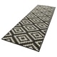 Covor negru cu par scurt si moale 80x400cm