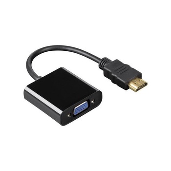 Adaptor cablu HDMI (Tata) la VGA (Mama) Well + Audio, conectori auriti Adaptor cablu HDMI (Tata) la VGA (Mama) Well + Audio, conectori auriti