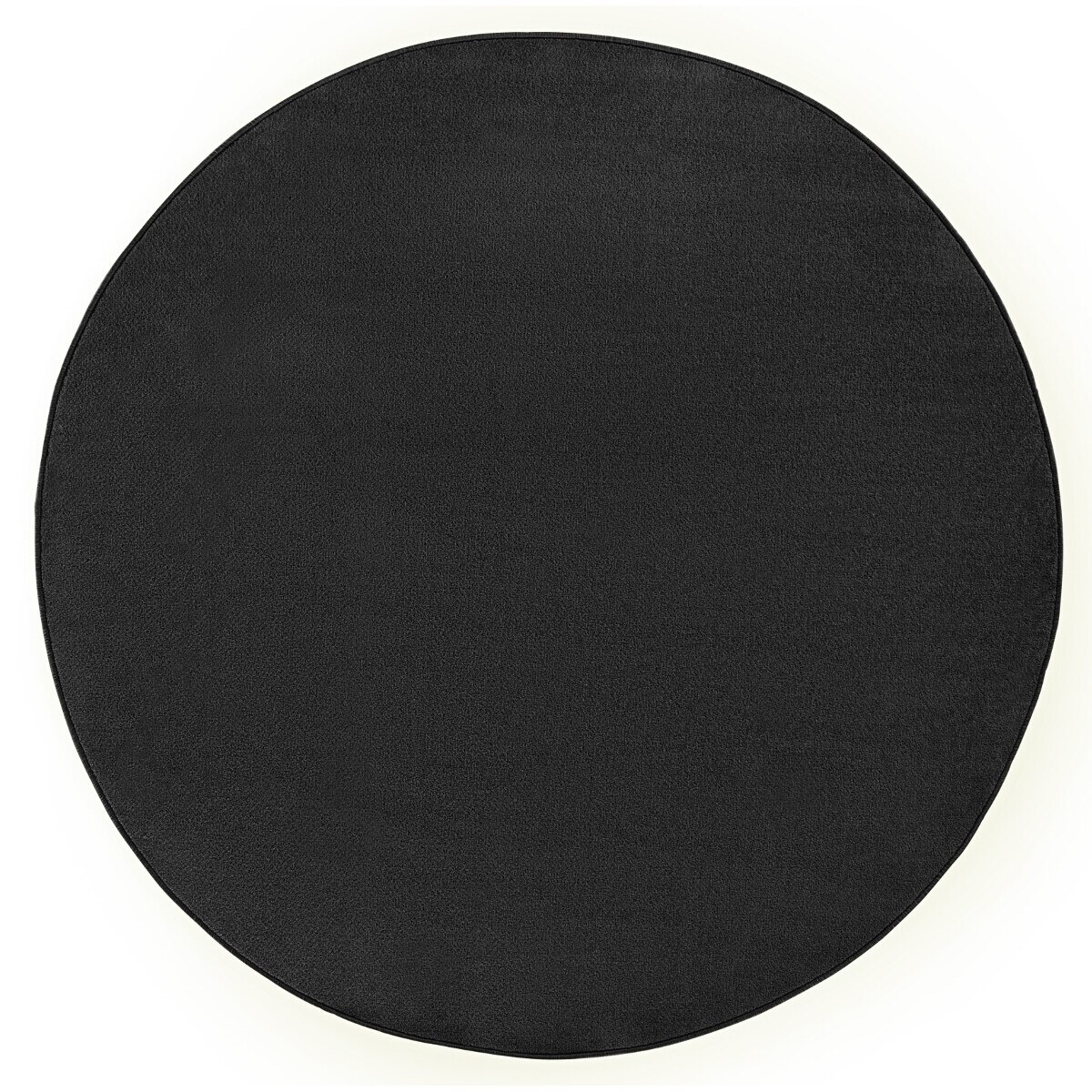 Covor Unicolor Fancy, Rotund, Negru, 133x133, C27-470931