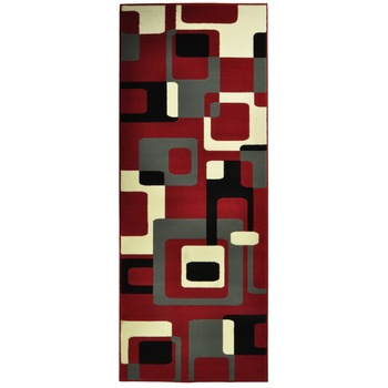 Covor Modern & Geometric Hamla, Rosu, 80x150, C04-471005 Covor Modern & Geometric Hamla, Rosu, 80x150, C04-471005