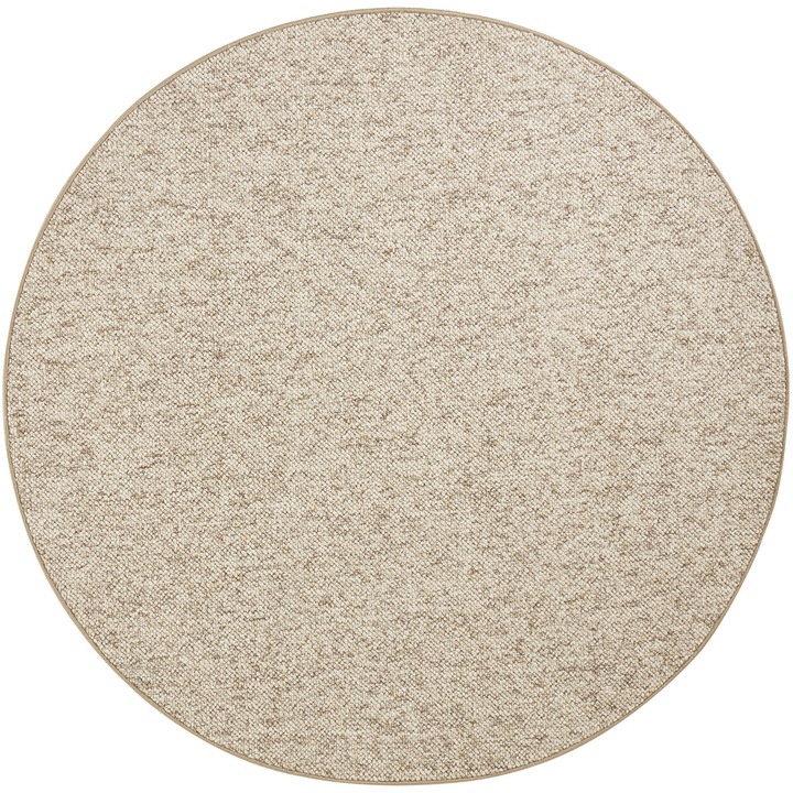 Covor Unicolor Wolly, Rotund, Crem, 200x200, C70-476912